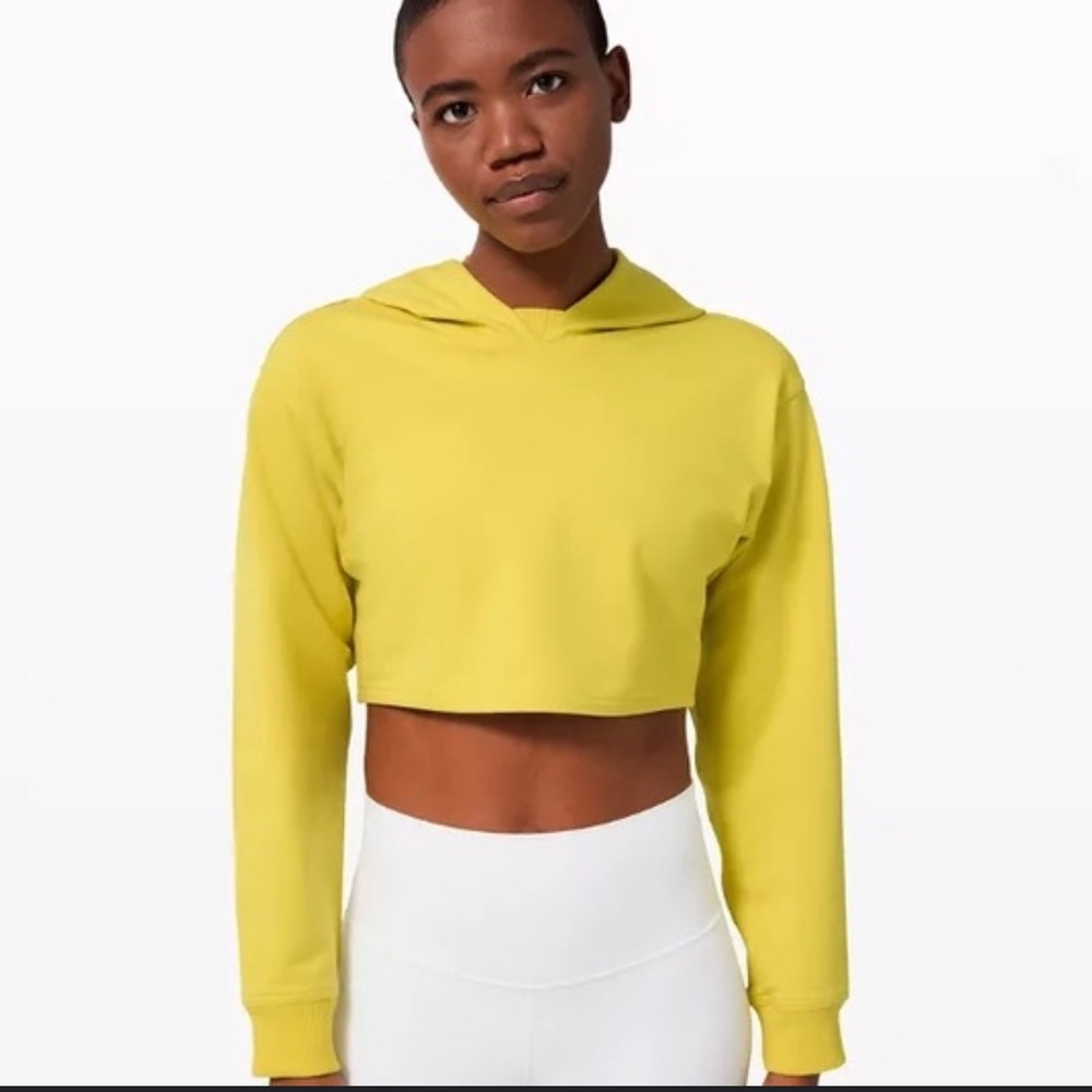 Lululemon All Yours Cropped Hoodie‎ Soleil size 10